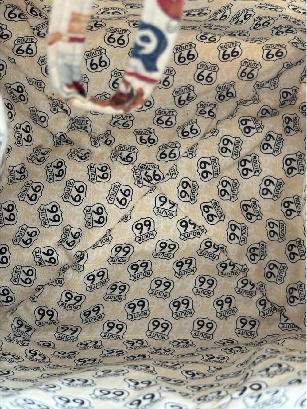 Handmade Route 66 Tote Bag Retro Vintage Car Americana Travel Shoulder Purse - Picture 6 of 9